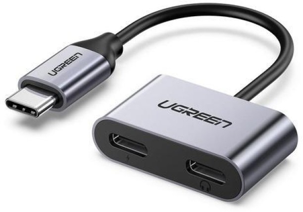 Ugreen USB Type C To USB Type C 1 m 2-in-1 USB-C To Headphone & Charger Adapter