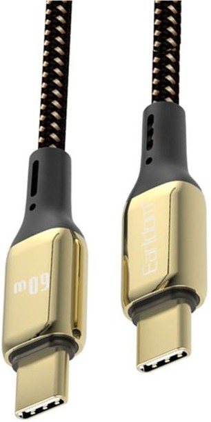 Earldom USB Type C To USB Type C 3 m USB-C to USB-C Fast Charging Cable 60W PD - Extra Long, High-Speed Power