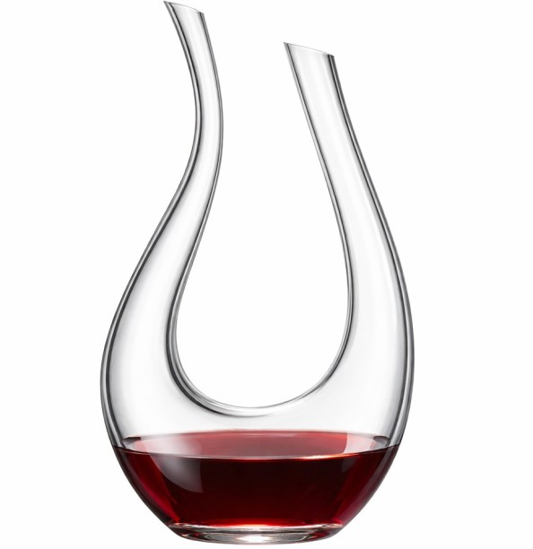 Cape Lighthouse Elegant U-Shaped Glass Wine Decanter