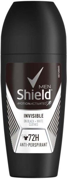Shield Invisible on Black+White Clothes Deodorant Roll-on - For Men