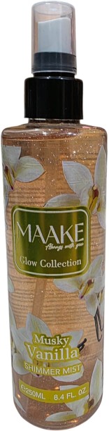 Maake Musky Vanilla Shimmer Mist 250ml Bottle Body Mist  -  For Women