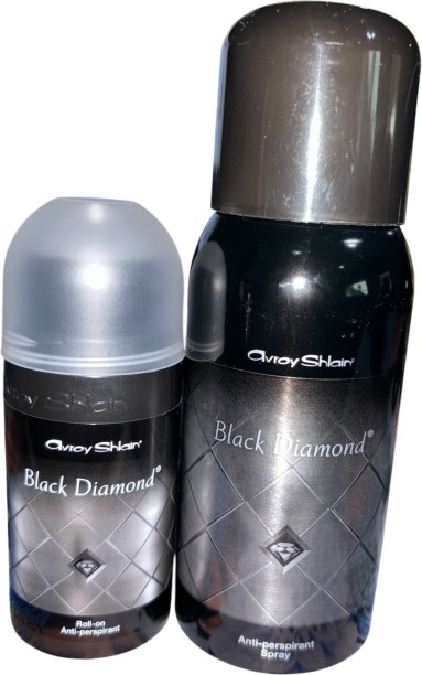 Avroy Shlain Black Diamond Fragrance Gift set for Him Deodorant Spray  -  For Men