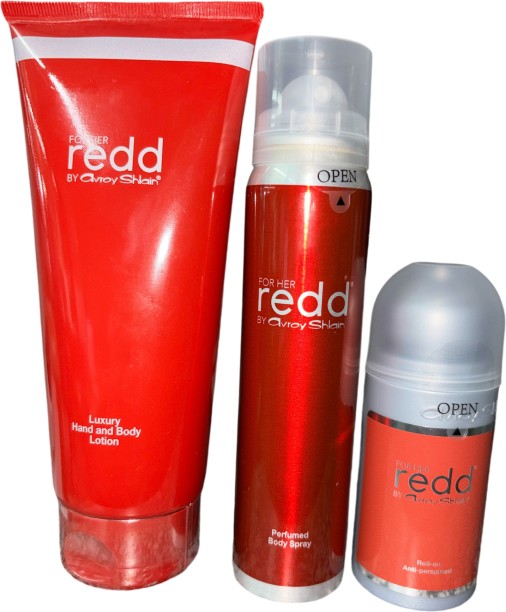 Avroy Shlain Redd for Her Fragrance Gift Set Perfume Body Spray  -  For Women