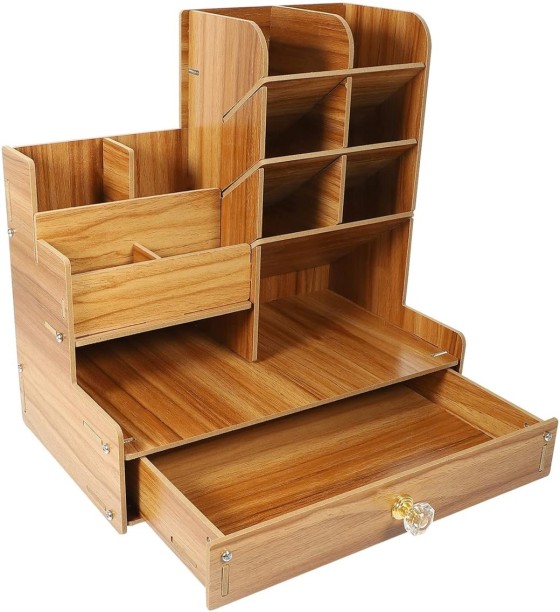 lilhe 12 Compartments wood Stationery organiser
