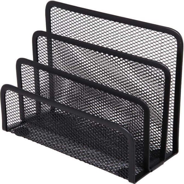 DELI 4 Compartments Metal Desk Organizer