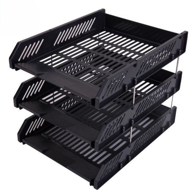Deli 3 Compartments Plastic File Tray