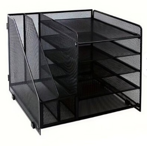Sub Urban Decor 7 Compartments Carbon Steel Tiered Desk Organizer