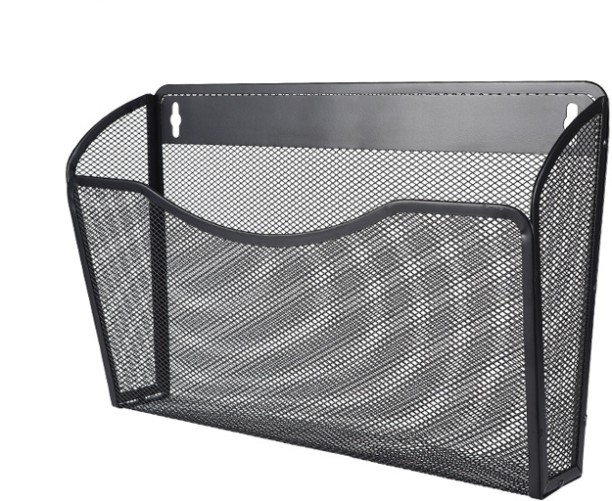 ALANES 1 Compartments Metal Wall Mount File Hanging Organizer Paperwork Holder