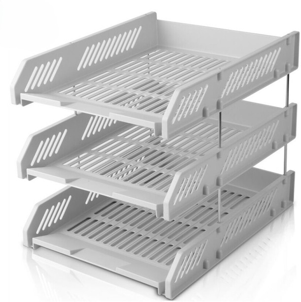 Deli 3 Compartments Plastic File Tray