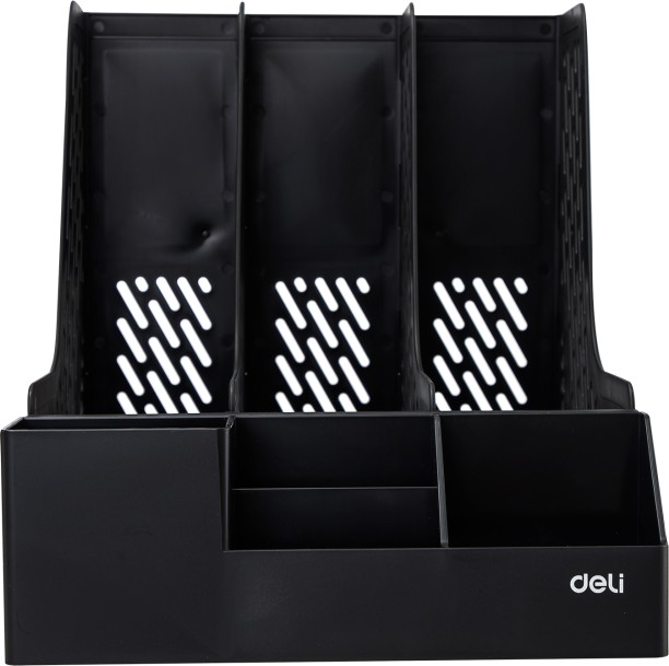 Deli Stationery 7 Compartments Plastic File Container