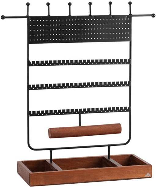ALANES 228 Compartments Metal+Wood Earring stand