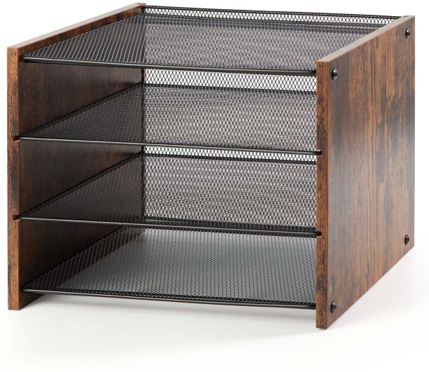 Chenshia 3 Compartments Metal, Wood Document Office Storage & Home Storage