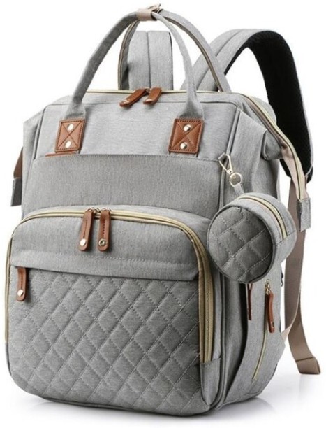 R AND E New Stylish Multi-Functional Baby Diaper Bag & Bed - Grey Multi-Functional Baby Diaper Bag & Bed