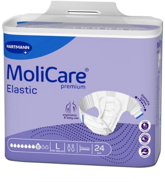 Moli Care Premium Elastic Adult Night Nappy Adult Diapers - L