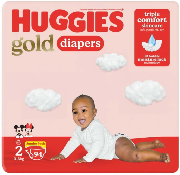 Huggies Jumbo Gold Nappies Tape Diapers - M