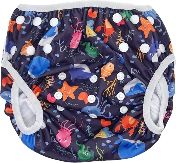 Bamboo Baby Swimming Nappy - Marine Pant Diapers - L