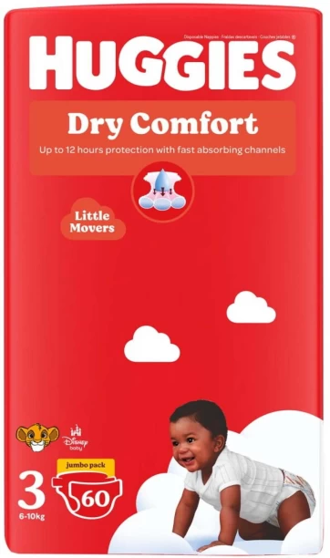 Huggies Dry Comfort Jumbo Pack Tape Diapers - 3