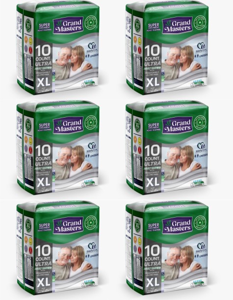 grand Masters Unisex Adult Diapers - XL