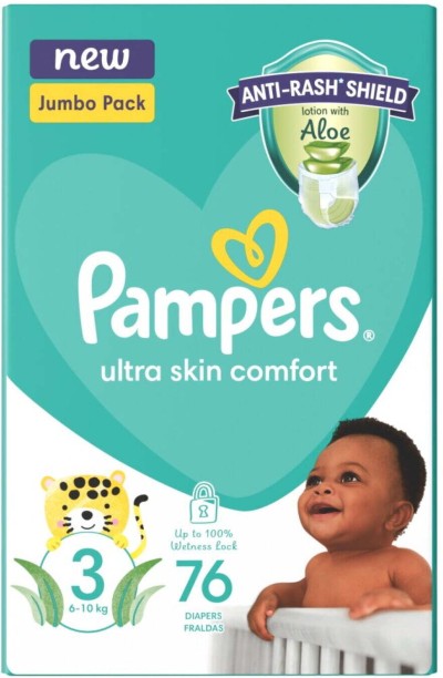 Pampers Jumbo Pack Double Protection Tape Diapers - M