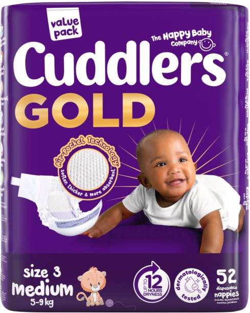 Cuddlers Gold Value Pack Tape Diapers - 3