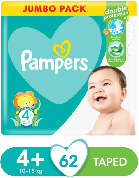 Pampers Jumbo Pack Double Protection Tape Diapers - L