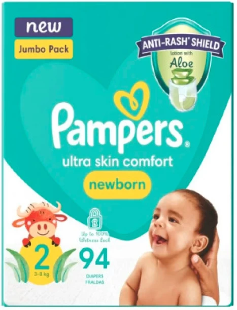 Pampers Active Jumbo Pack Diapers Mini Tape Diapers - 2