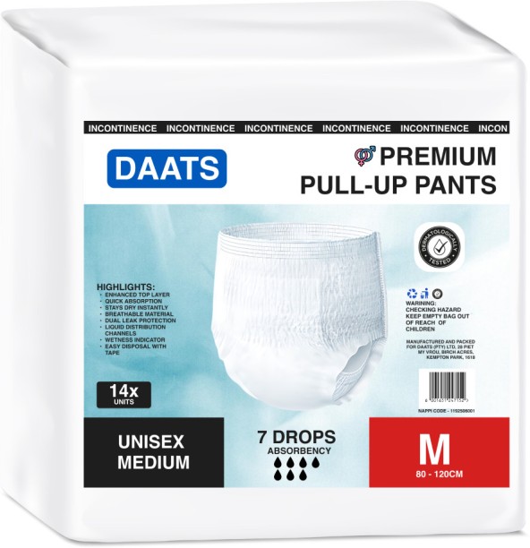 DAATS Premium Unisex Pull-Up Adult Diapers - M