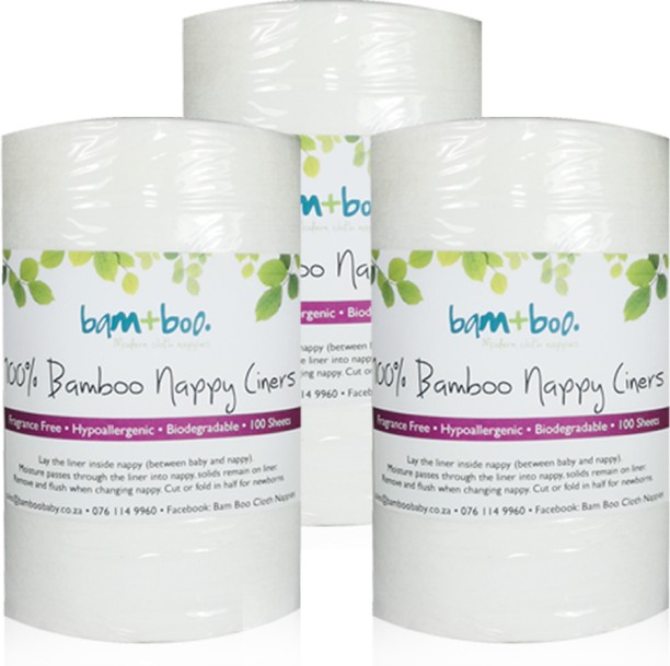 Bamboo Baby Biodegradable Nappy Liners 3 pack Tape Diapers - 1
