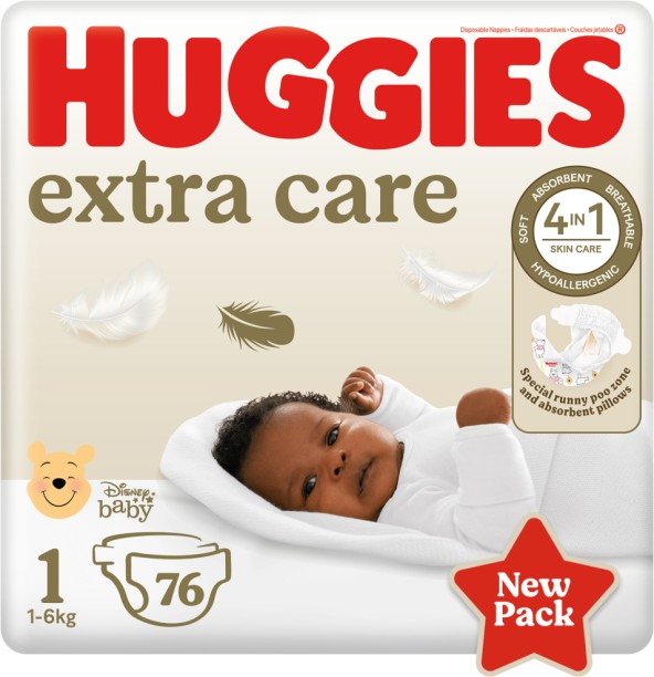 Huggies Extra Care Tape Diapers - S
