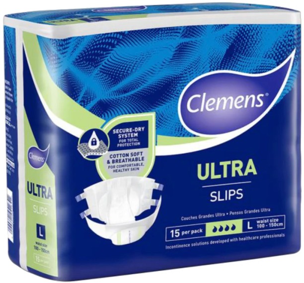 Clemens Utlra Slips (Green) Adult Diapers - L