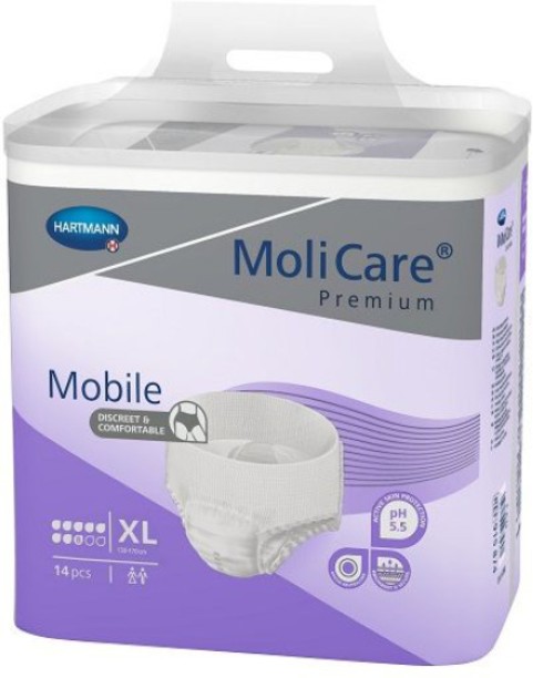 MoliCare Unisex Mobile Super Pull-Up Pants Extra Large - 14 Adult Diapers - XL