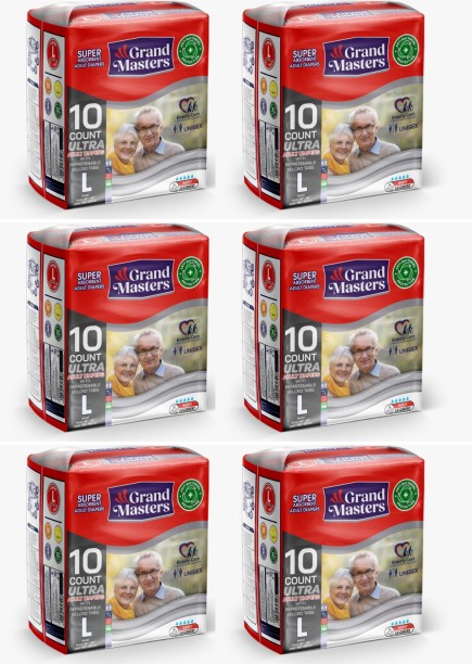Grand Master Unisex Adult Diapers - L