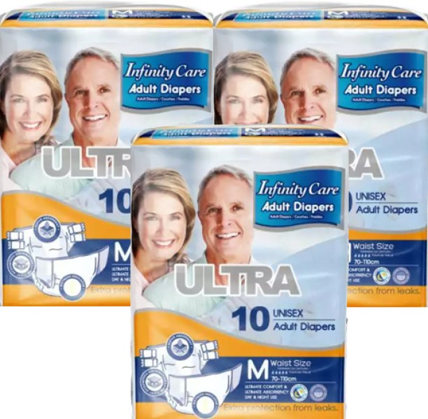 Ultra Infinity Care Advanced Adult Diapers - M (10 Pieces) Adult Diapers - M