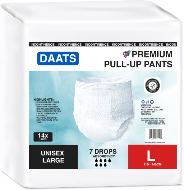 DAATS Premium Unisex Pull-Up Adult Diapers - L