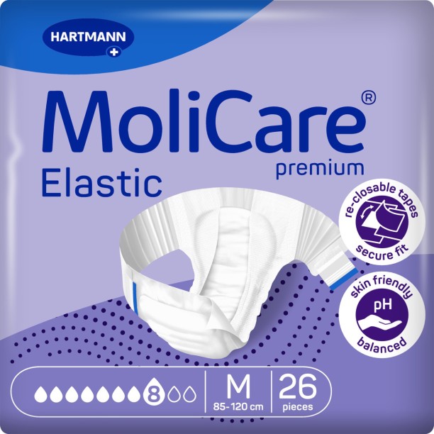 Molicare Elastic 8 Drop Medium Case Adult Diapers - M