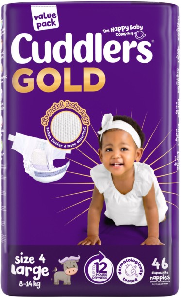 Cuddlers Gold Value Pack Tape Diapers - 4
