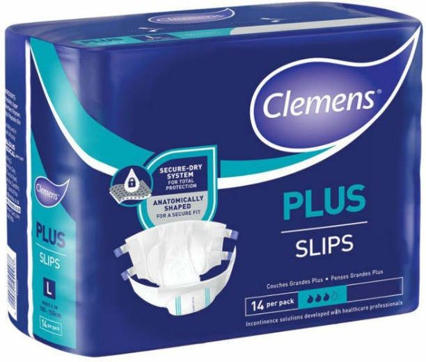 Clemens Plus (Blue) Slips Adult Diapers - XXL