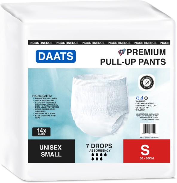 DAATS Premium Unisex Pull-Up Adult Diapers - S