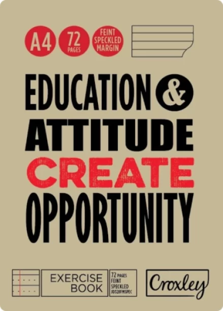 CROXLEY Feint Speckled Margin A4 Note Book Feint Speckled