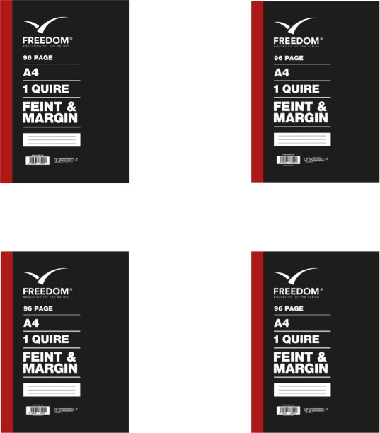 Freedom 1 Quire / 96 Pages Counter Books A4 Notebook Feint and Margin