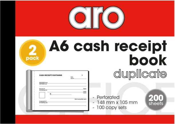 Aro Receipt Book A6 Cash Memo Feint