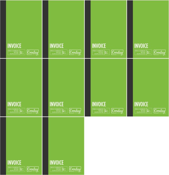 Croxley JD22BO Pen Carbon Invoice 100 Page A5 Duplicate Books Invoice Template