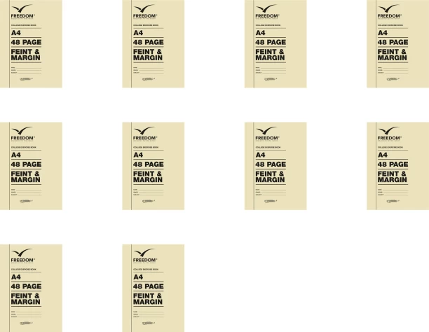 Freedom 48 Pages College Books A4 Notebook Feint and Margin