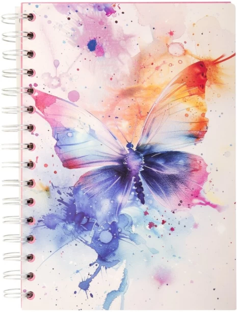 Pen + Gear Subject Book Abstract Butterfly A5 Notebook Feint Ruled