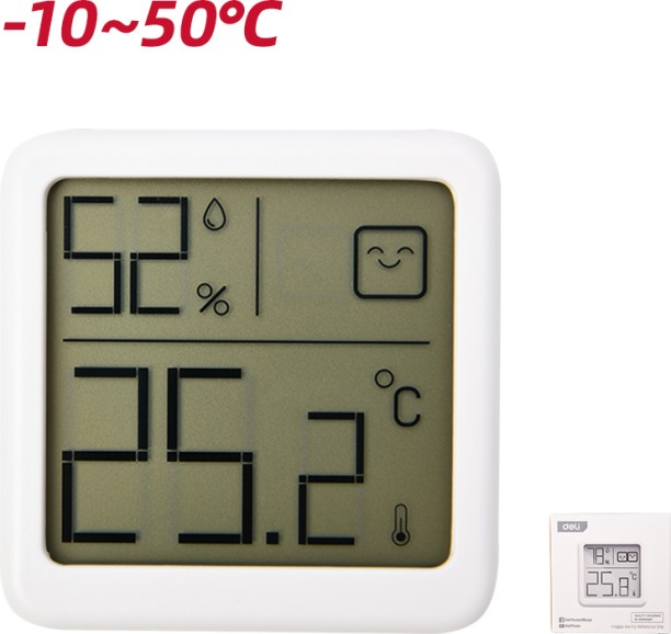 Deli Stationery Digital Thermometer Hygrometer Thermometer
