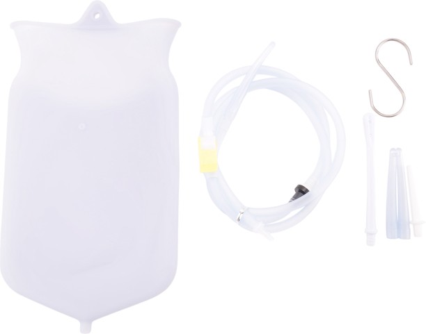 Gocutte Constipation Flusher Feminine Hygiene Enema Bag Sets For Colon Cleansing Silicone Thermometer