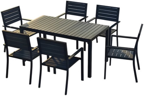 SMTE Metal 6 Seater Dining Set