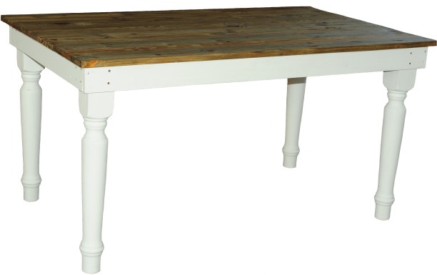 Go Colour GC Pattf1.5 white Solid Wood Dining Table