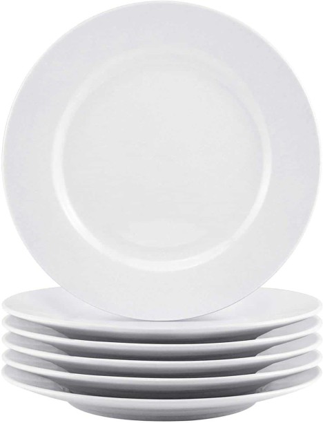 Crockery Centre Porcelain Dinner Plate 26.5cm White Basics -6pc Dinner Set