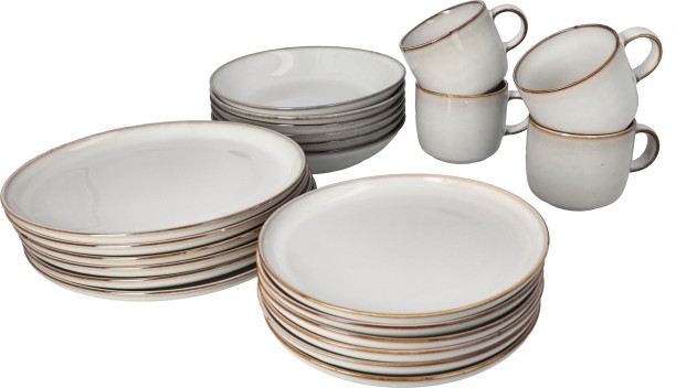 Danny Home Pack of 24 Ceramic EA24T-02 Dinner Set